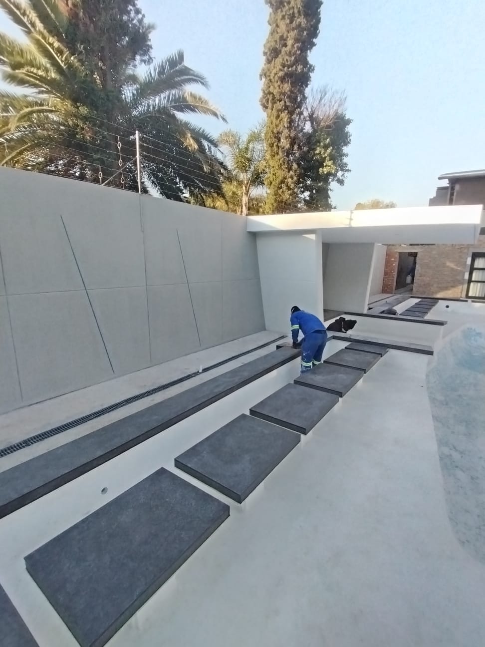 Modern Poolside Deck & Steps