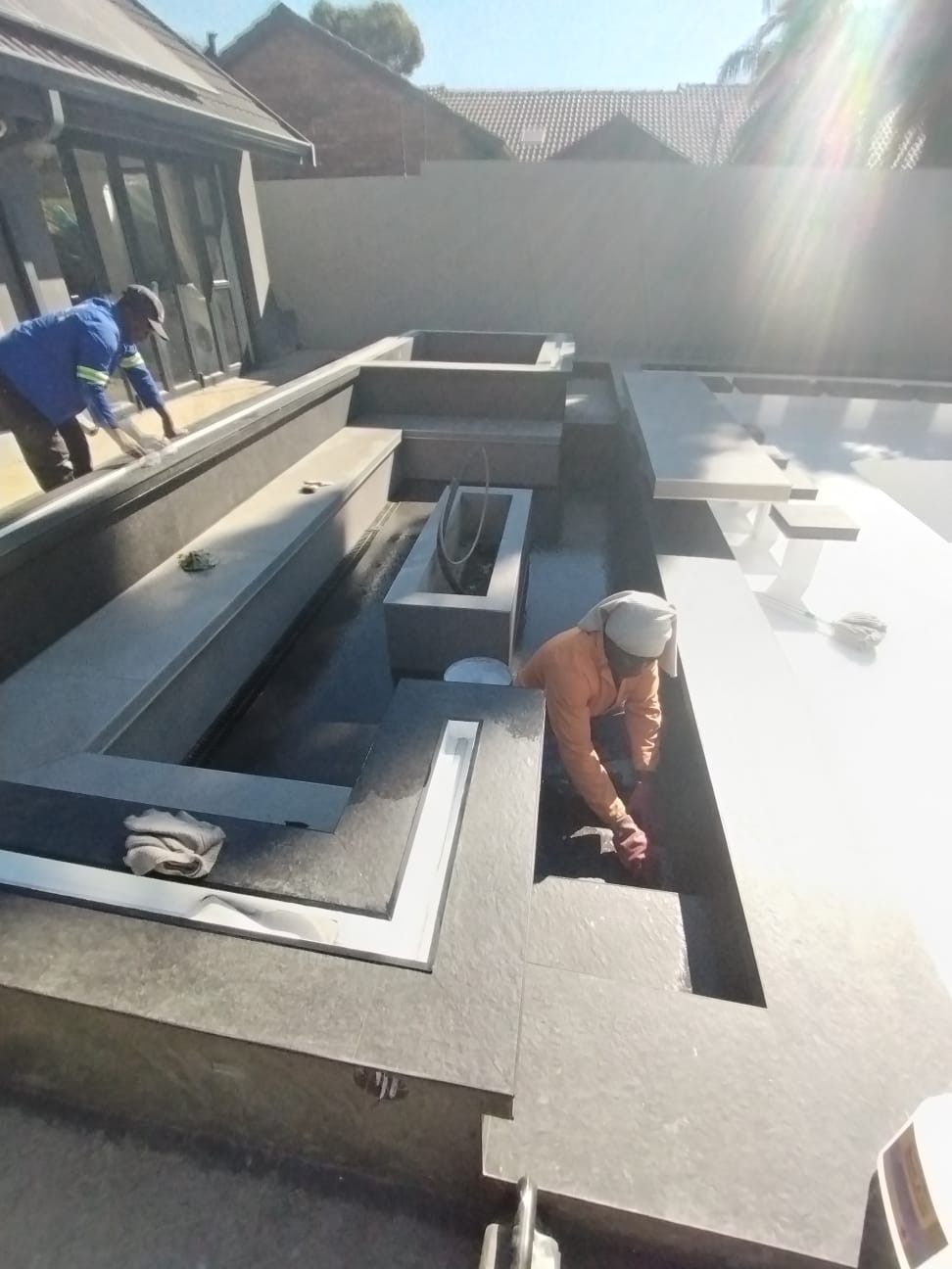 Water Feature & Tiled Pond Build